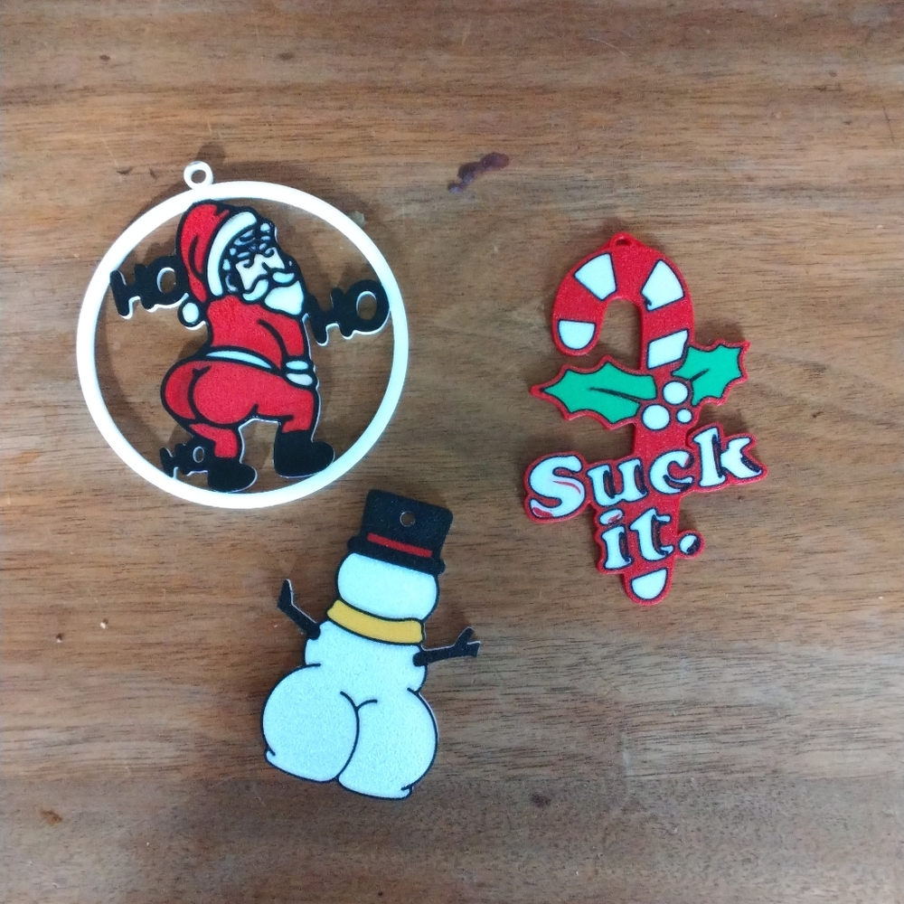 Snarky ornaments set of 4
